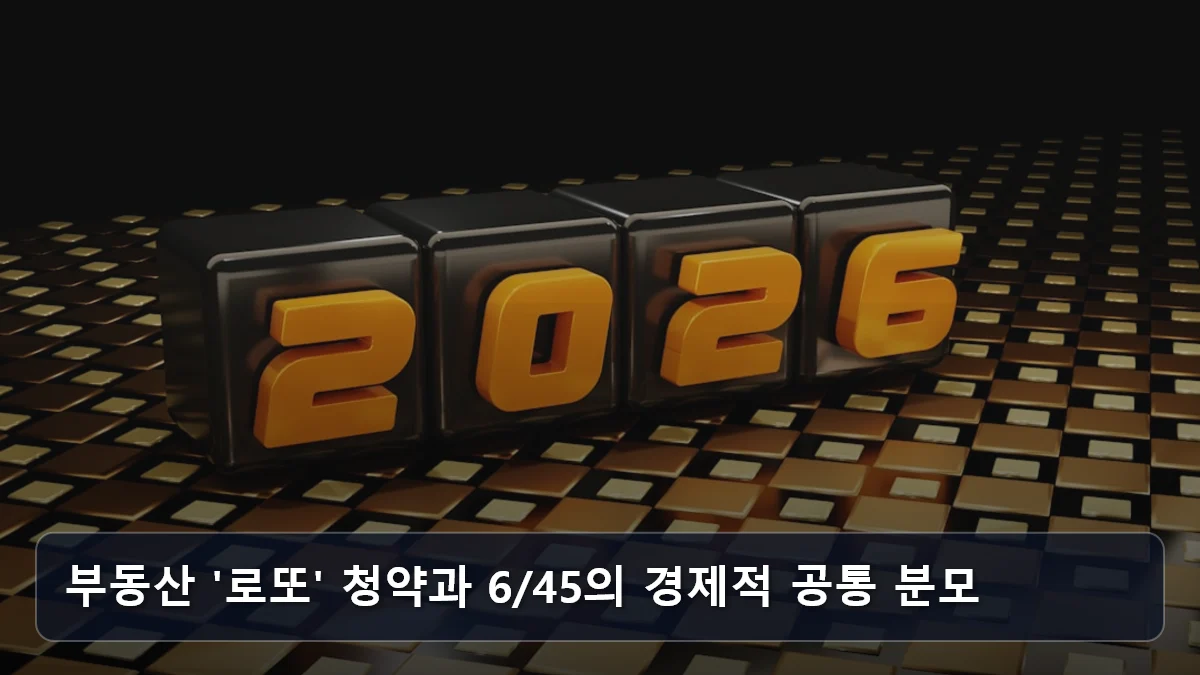 부동산 '로또' 청약과 6/45의 경제적 공통 분모 관련 이미지