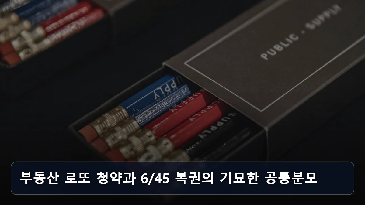 부동산 로또 청약과 6/45 복권의 기묘한 공통분모 관련 이미지