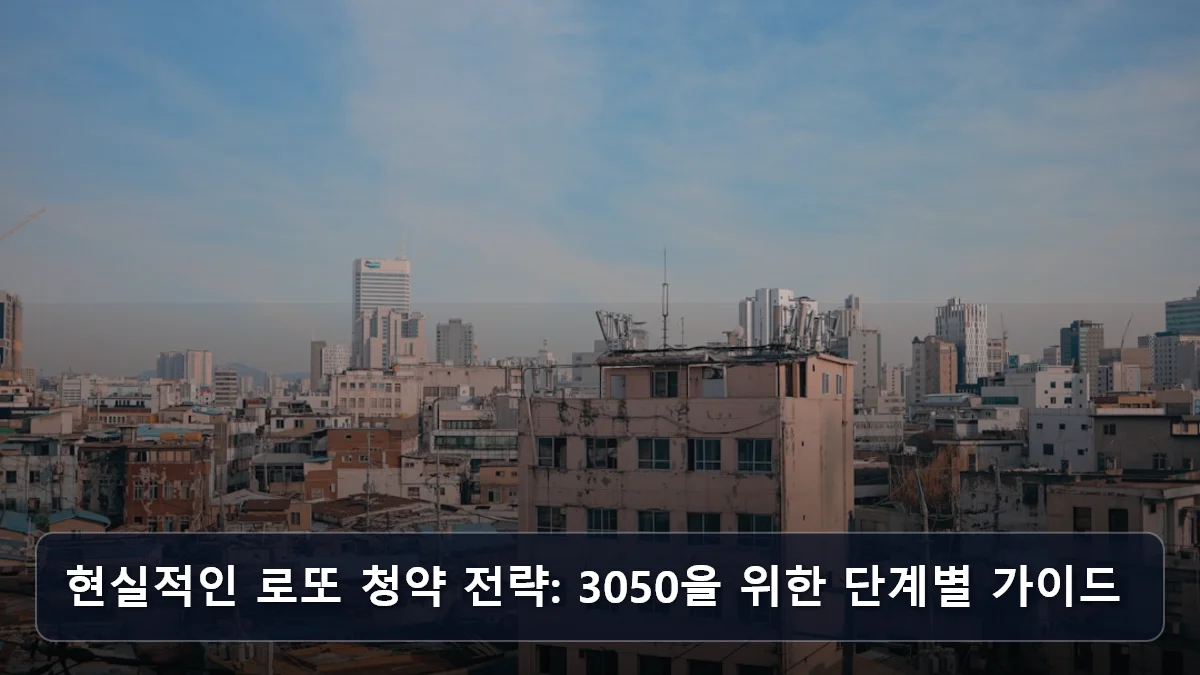 현실적인 로또 청약 전략: 3050을 위한 단계별 가이드 관련 이미지