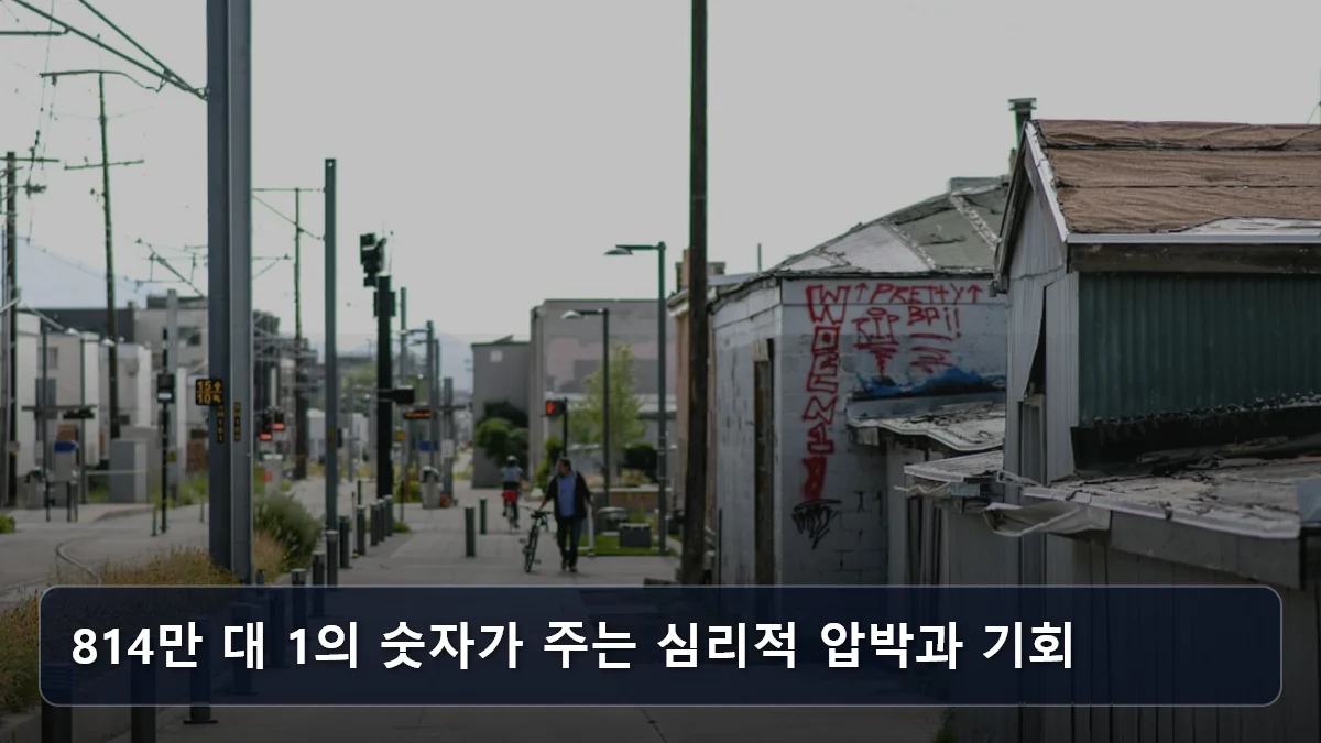 814만 대 1의 숫자가 주는 심리적 압박과 기회 관련 이미지