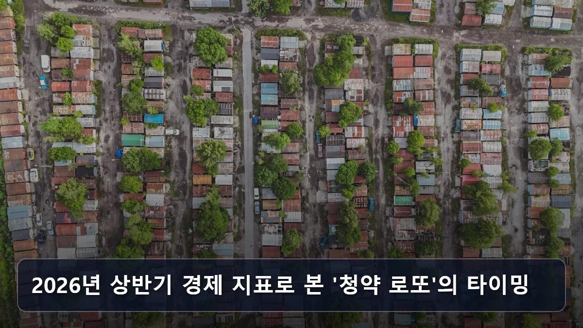 2026년 상반기 경제 지표로 본 '청약 로또'의 타이밍 관련 이미지