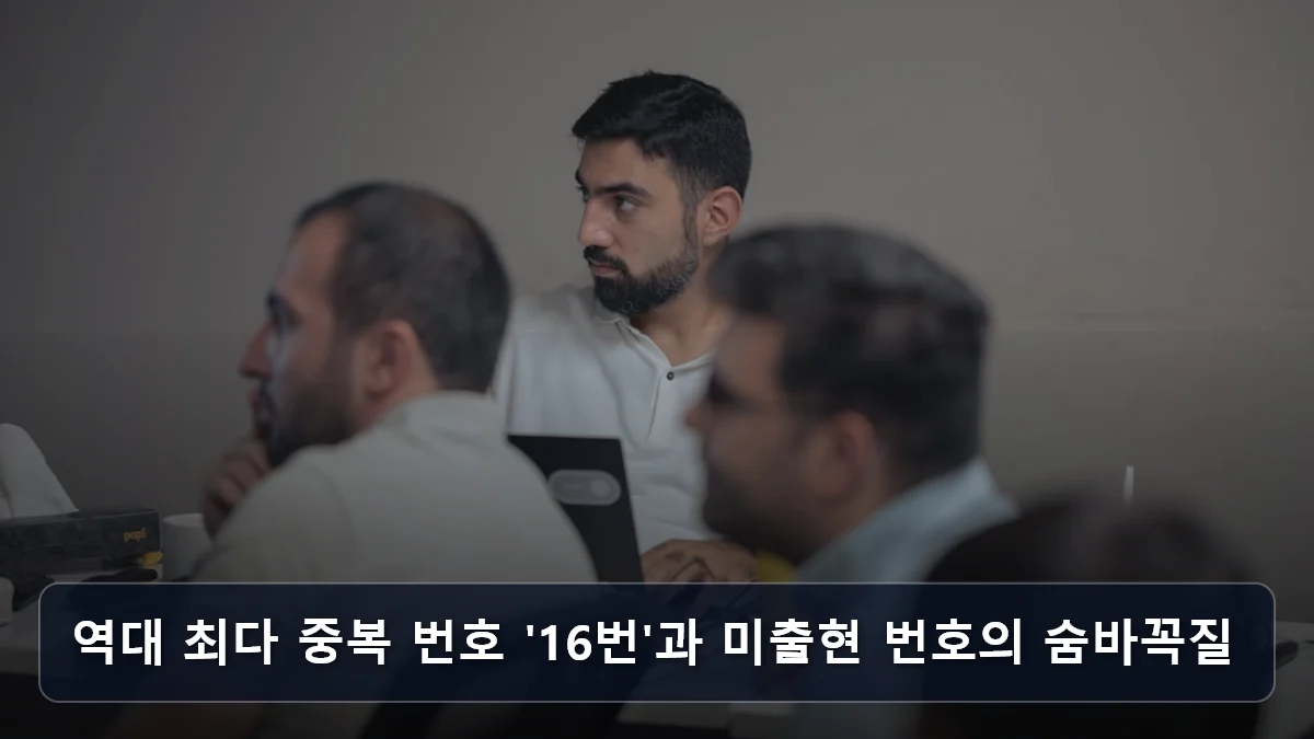 역대 최다 중복 번호 '16번'과 미출현 번호의 숨바꼭질 관련 이미지