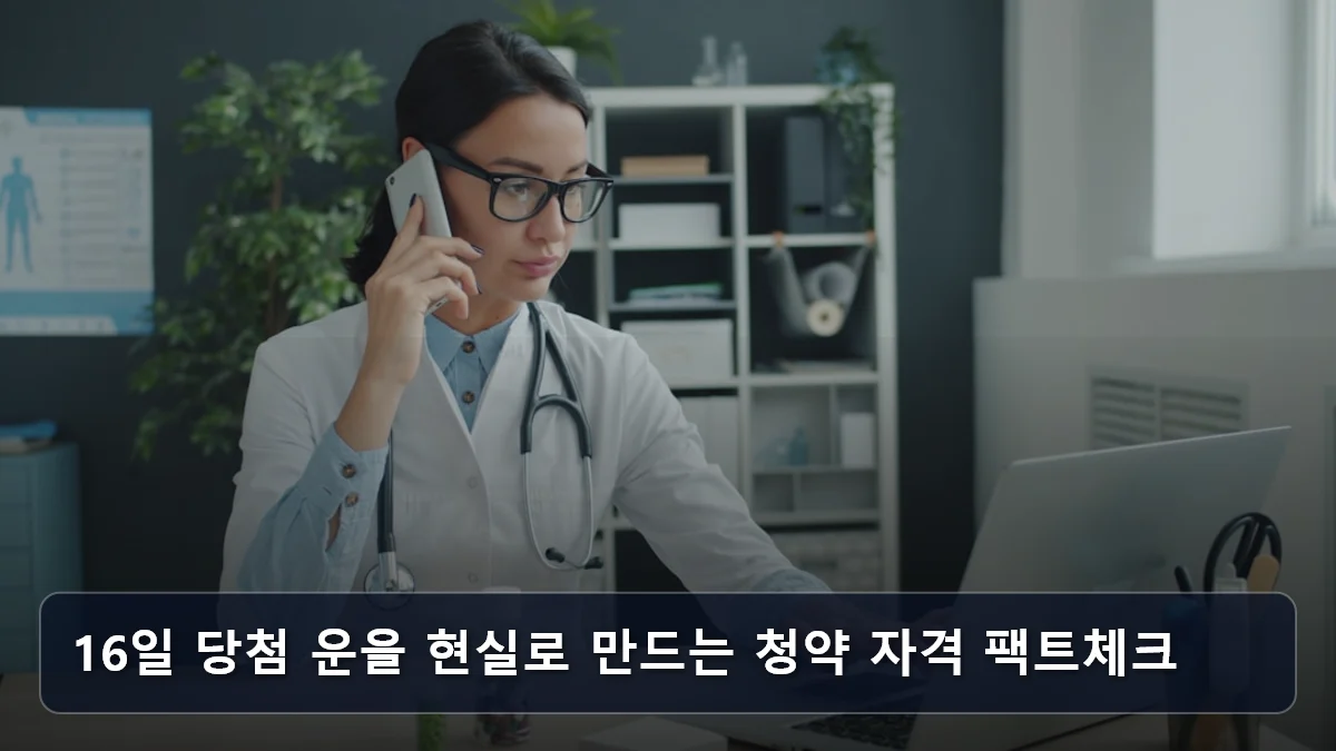 16일 당첨 운을 현실로 만드는 청약 자격 팩트체크 관련 이미지
