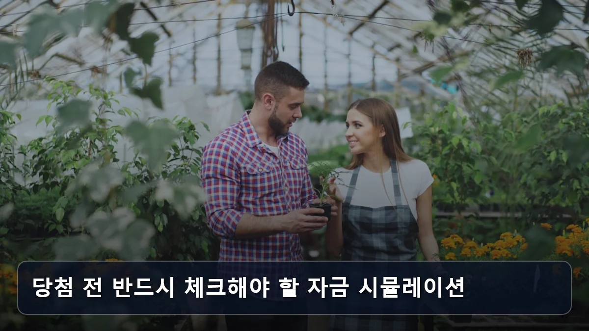 당첨 전 반드시 체크해야 할 자금 시뮬레이션 관련 이미지