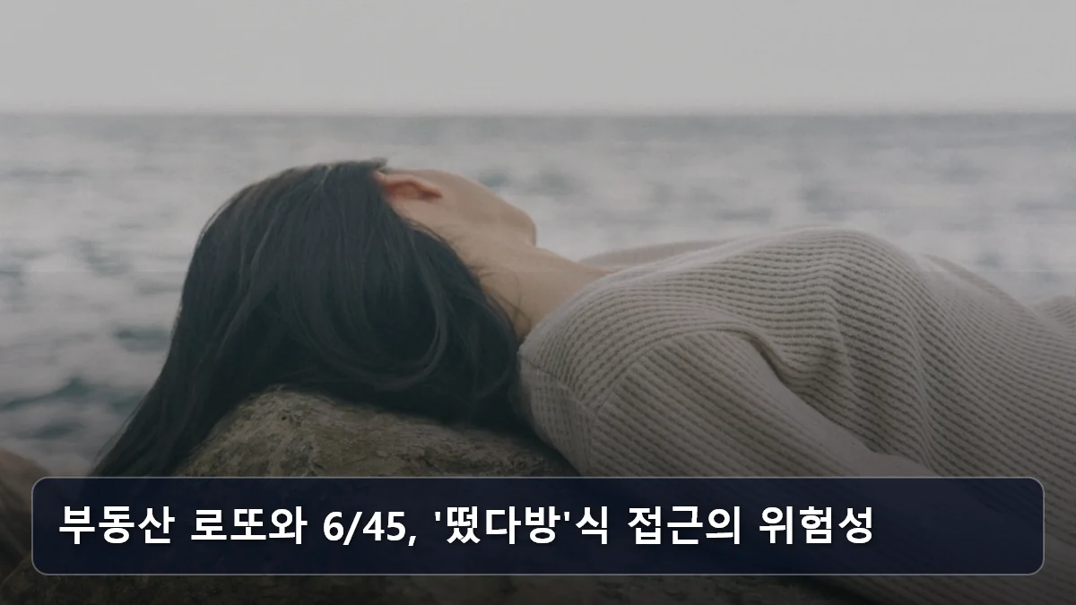 부동산 로또와 6/45, '떴다방'식 접근의 위험성 관련 이미지