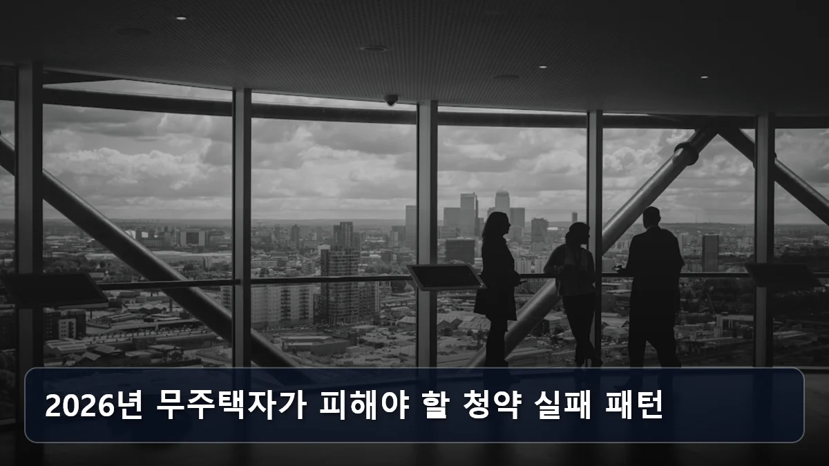 2026년 무주택자가 피해야 할 청약 실패 패턴 관련 이미지