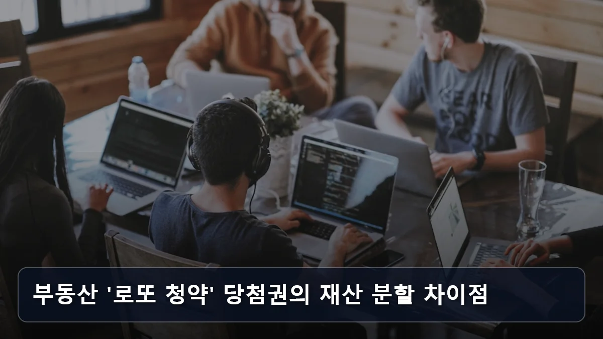 부동산 '로또 청약' 당첨권의 재산 분할 차이점 관련 이미지