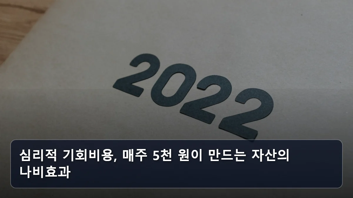 심리적 기회비용, 매주 5천 원이 만드는 자산의 나비효과 관련 이미지