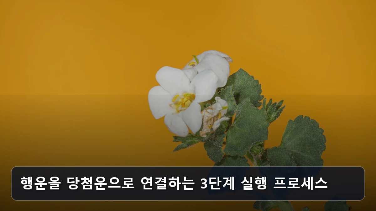 행운을 당첨운으로 연결하는 3단계 실행 프로세스 관련 이미지