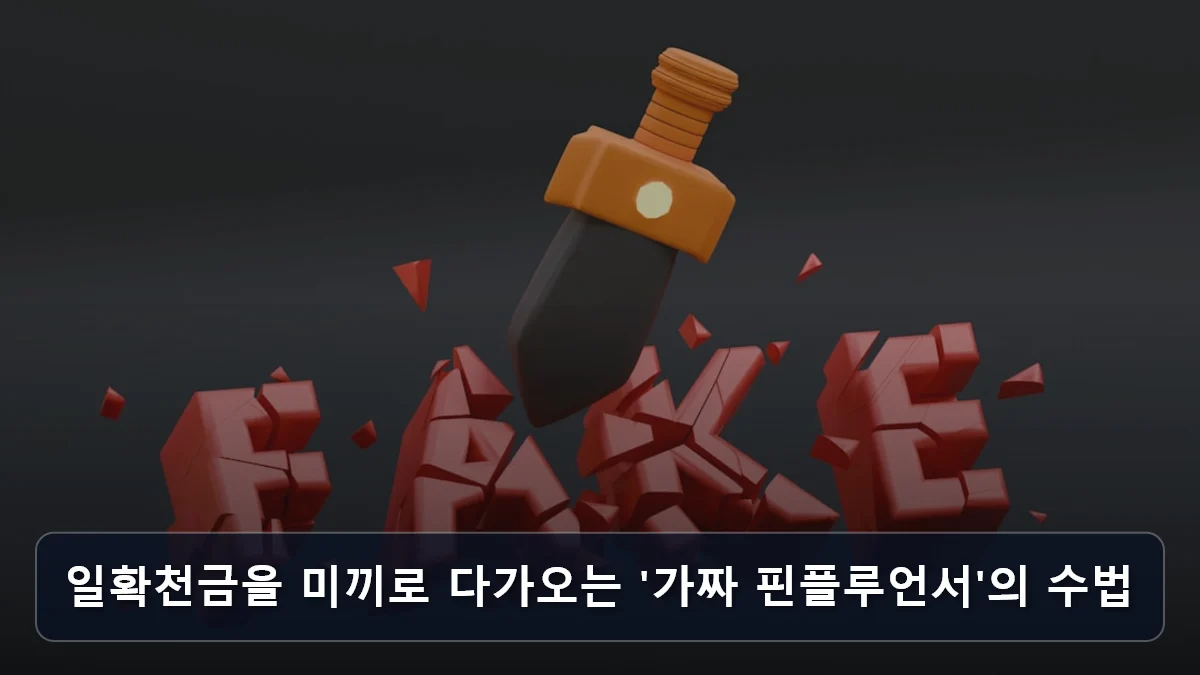 일확천금을 미끼로 다가오는 '가짜 핀플루언서'의 수법 관련 이미지