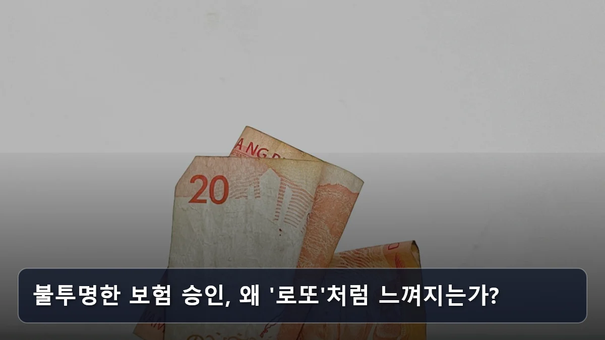불투명한 보험 승인, 왜 '로또'처럼 느껴지는가? 관련 이미지