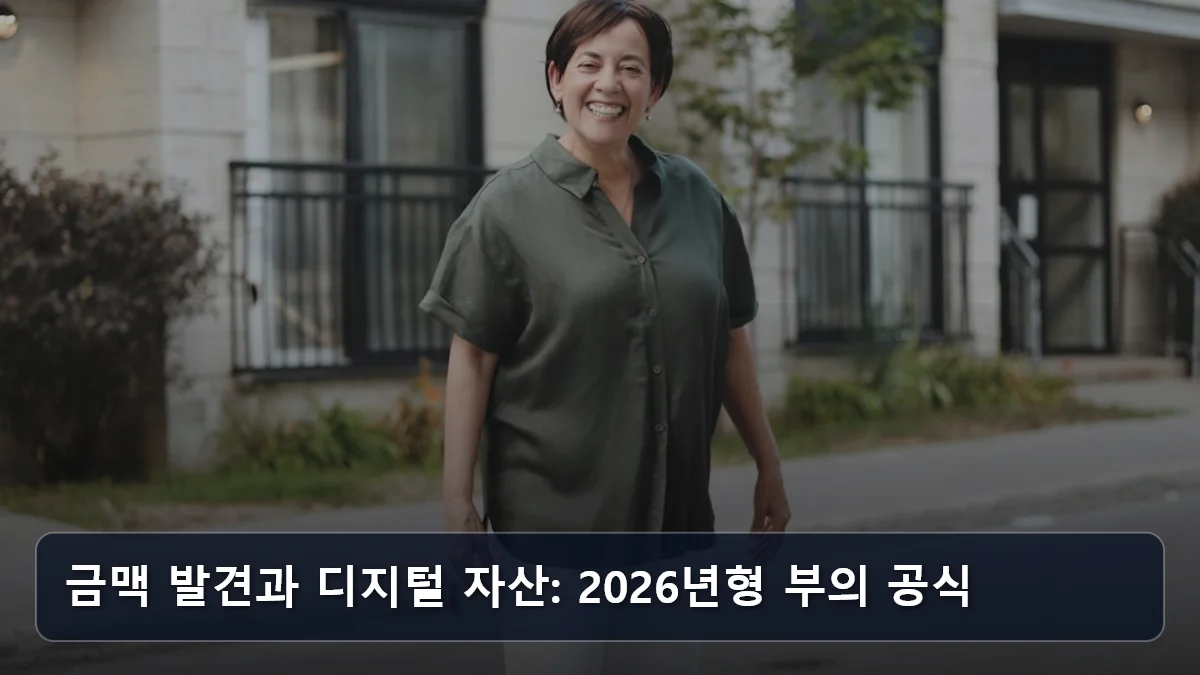 금맥 발견과 디지털 자산: 2026년형 부의 공식 관련 이미지
