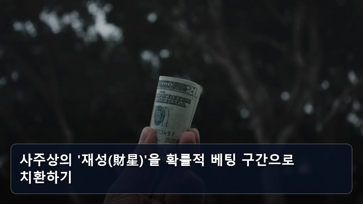 사주상의 '재성(財星)'을 확률적 베팅 구간으로 치환하기 관련 이미지