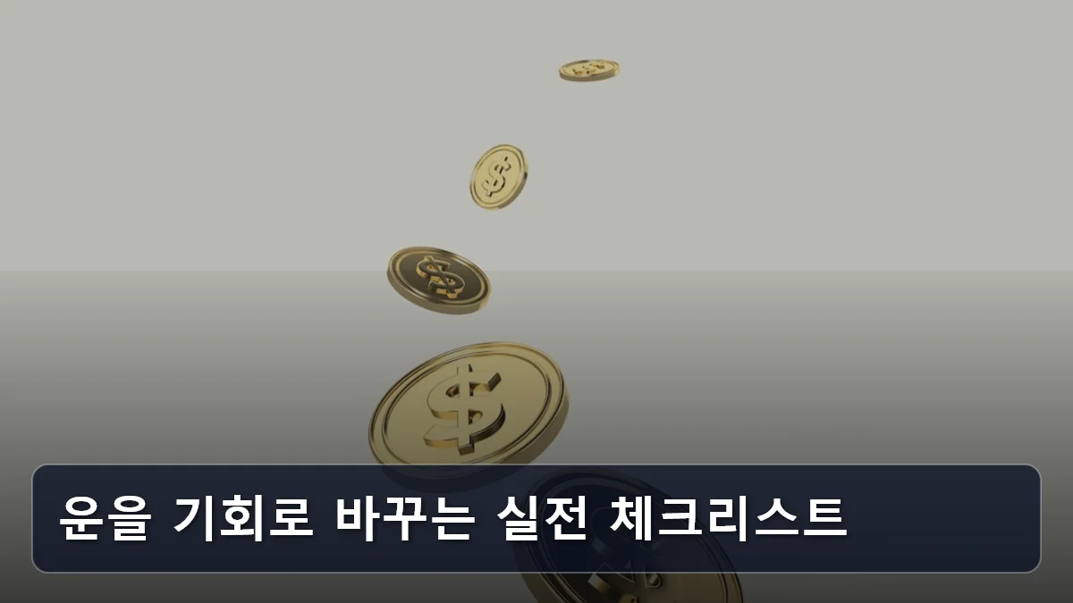 운을 기회로 바꾸는 실전 체크리스트 관련 이미지