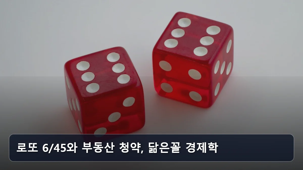 로또 6/45와 부동산 청약, 닮은꼴 경제학 관련 이미지