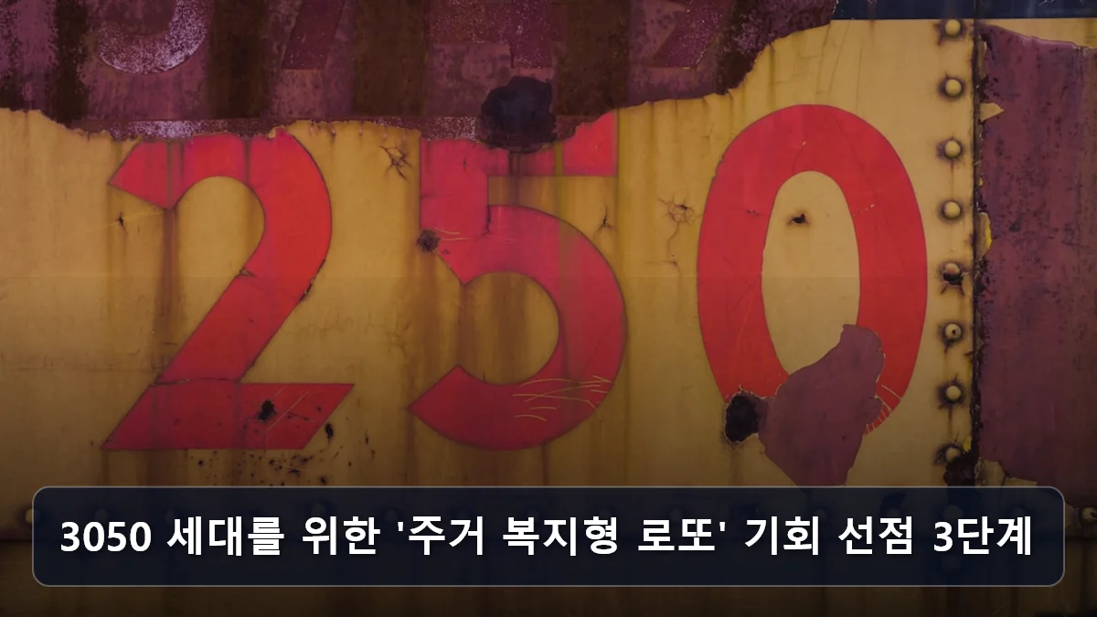 3050 세대를 위한 '주거 복지형 로또' 기회 선점 3단계 관련 이미지
