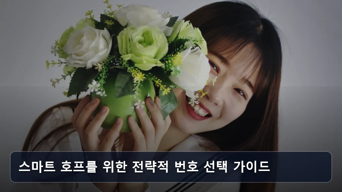 스마트 호프를 위한 전략적 번호 선택 가이드 관련 이미지