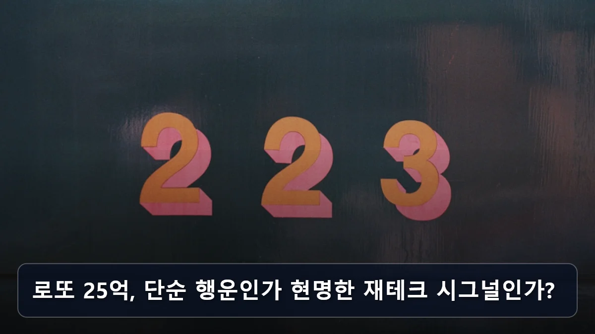 로또 25억, 단순 행운인가 현명한 재테크 시그널인가? 관련 이미지