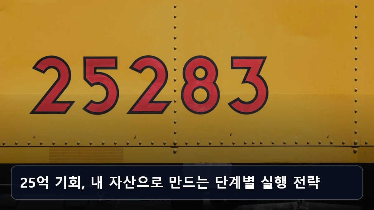 25억 기회, 내 자산으로 만드는 단계별 실행 전략 관련 이미지
