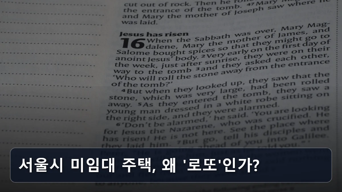 서울시 미임대 주택, 왜 '로또'인가? 관련 이미지