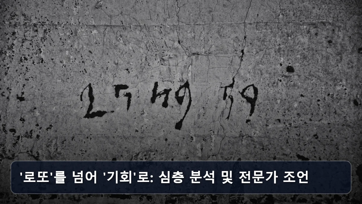 '로또'를 넘어 '기회'로: 심층 분석 및 전문가 조언 관련 이미지
