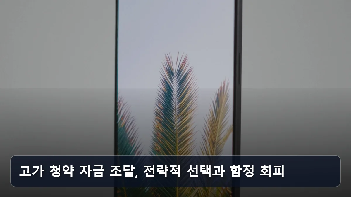 고가 청약 자금 조달, 전략적 선택과 함정 회피 관련 이미지