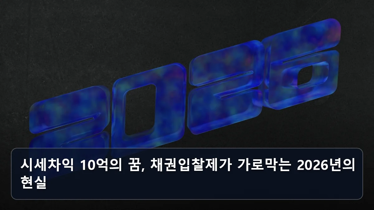 시세차익 10억의 꿈, 채권입찰제가 가로막는 2026년의 현실 관련 이미지