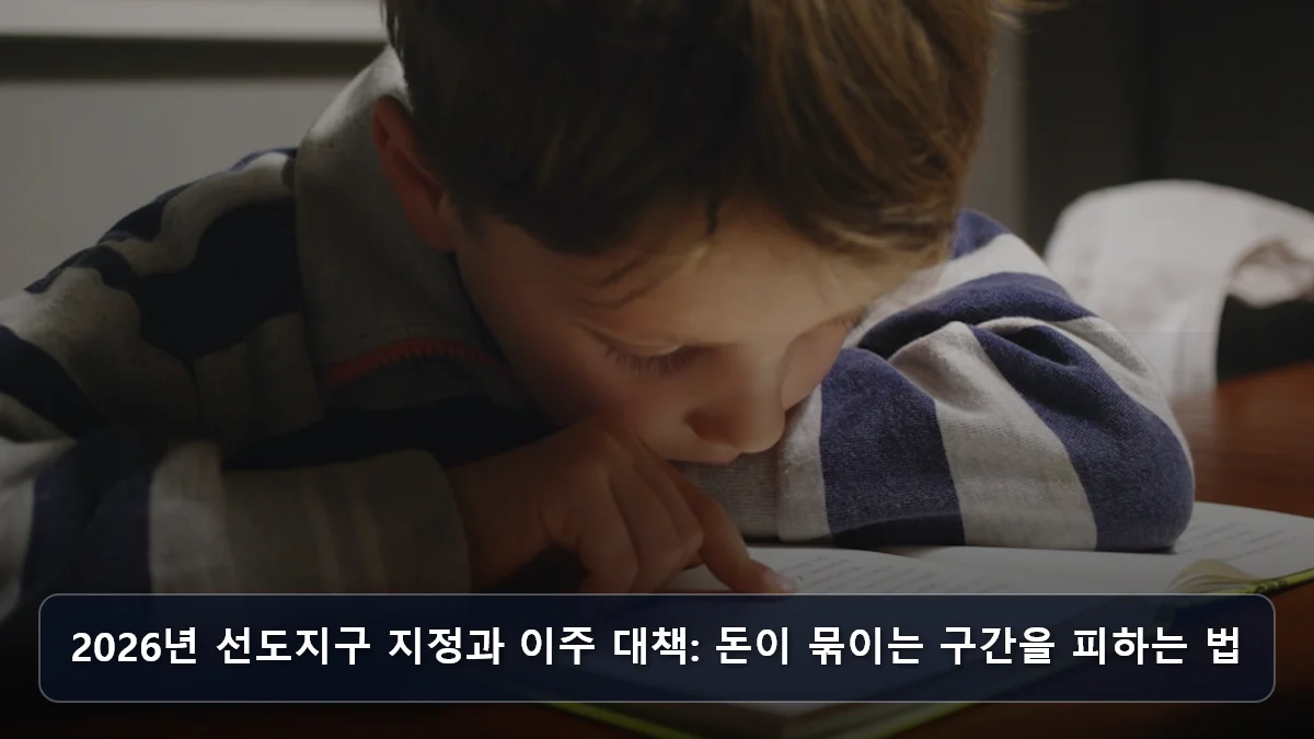 2026년 선도지구 지정과 이주 대책: 돈이 묶이는 구간을 피하는 법 관련 이미지