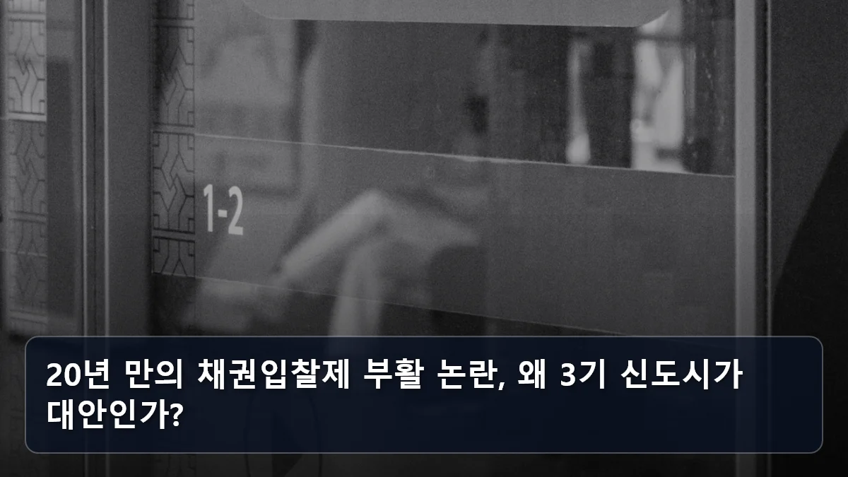 20년 만의 채권입찰제 부활 논란, 왜 3기 신도시가 대안인가? 관련 이미지