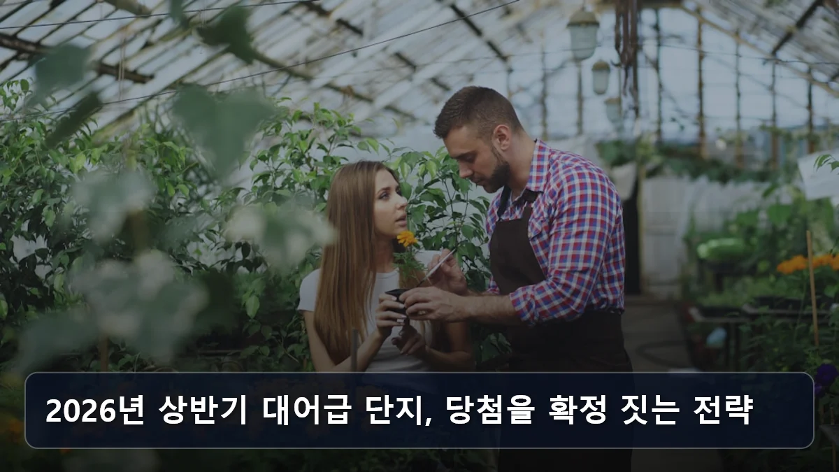 2026년 상반기 대어급 단지, 당첨을 확정 짓는 전략 관련 이미지