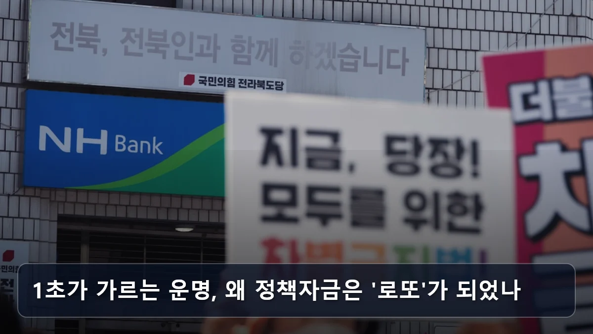 1초가 가르는 운명, 왜 정책자금은 '로또'가 되었나 관련 이미지