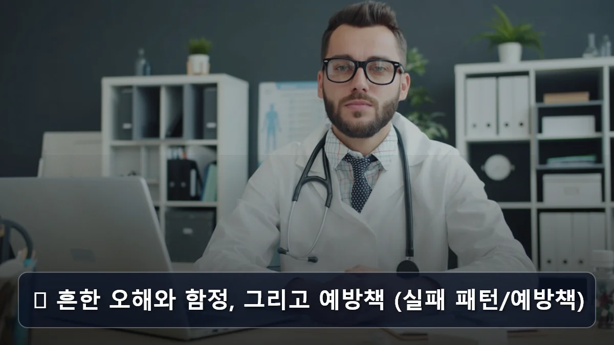 🛑 흔한 오해와 함정, 그리고 예방책 (실패 패턴/예방책) 관련 이미지