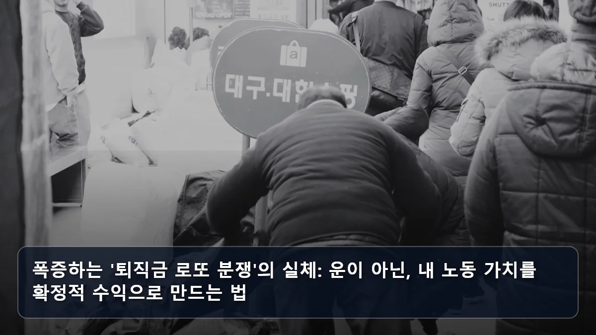 폭증하는 '퇴직금 로또 분쟁'의 실체: 운이 아닌, 내 노동 가치를 확정적 수익으로 만드는 법 관련 이미지
