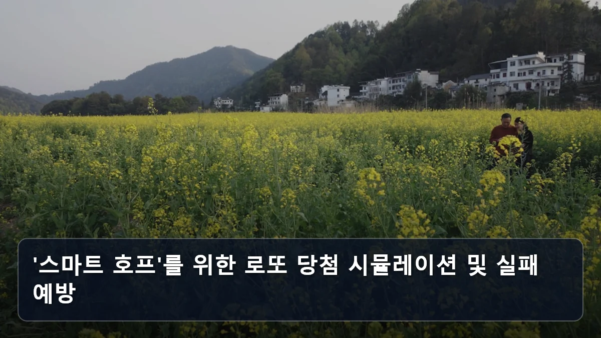 '스마트 호프'를 위한 로또 당첨 시뮬레이션 및 실패 예방 관련 이미지