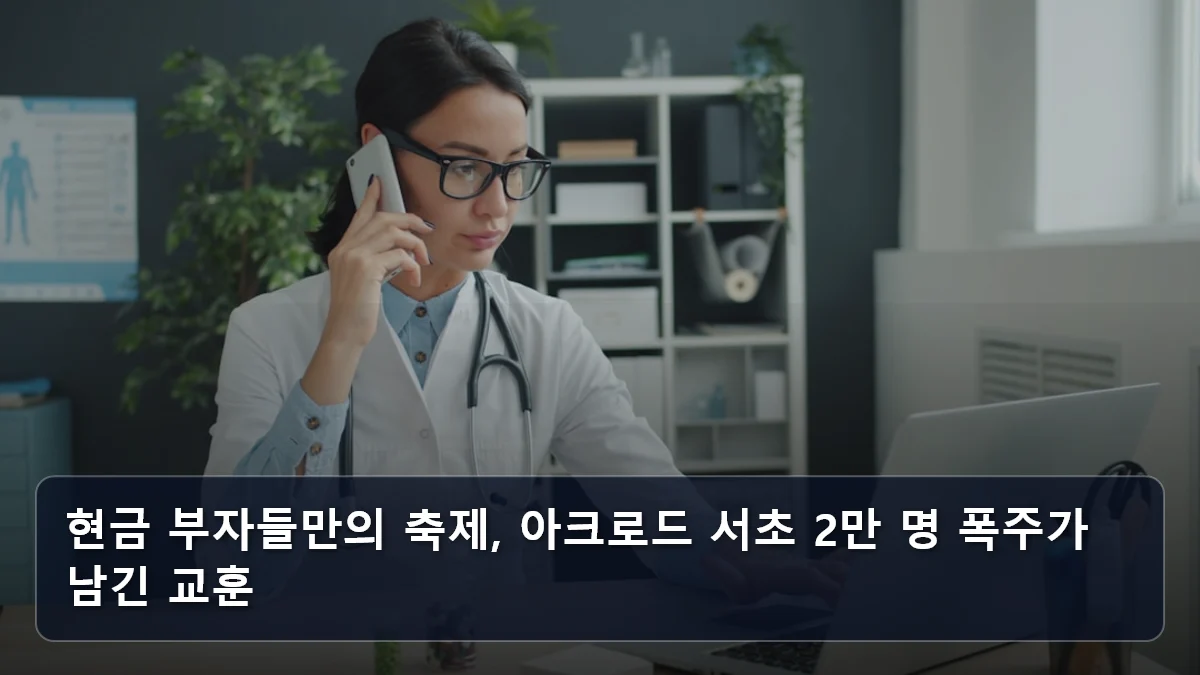현금 부자들만의 축제, 아크로드 서초 2만 명 폭주가 남긴 교훈 관련 이미지
