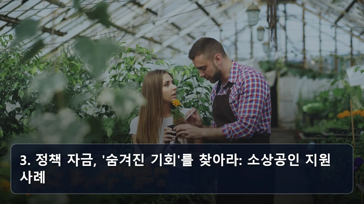 3. 정책 자금, '숨겨진 기회'를 찾아라: 소상공인 지원 사례 관련 이미지