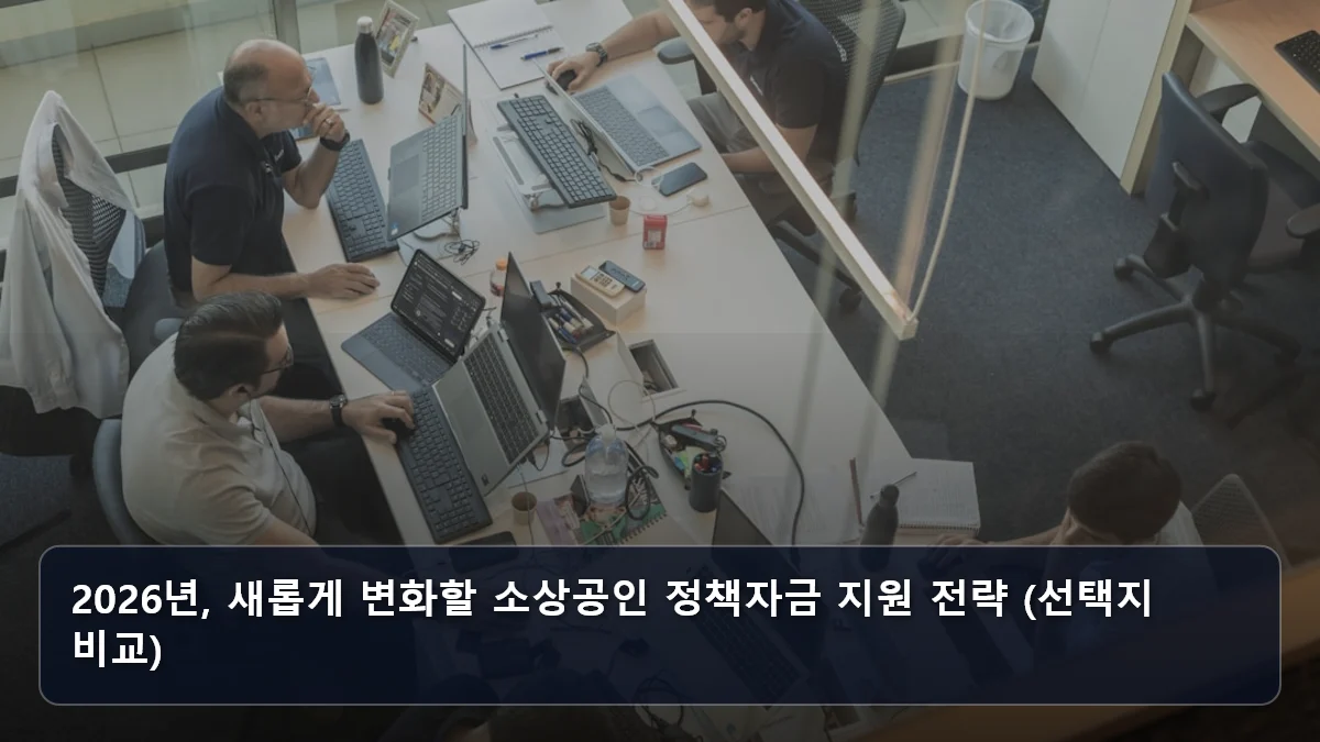 2026년, 새롭게 변화할 소상공인 정책자금 지원 전략 (선택지 비교) 관련 이미지