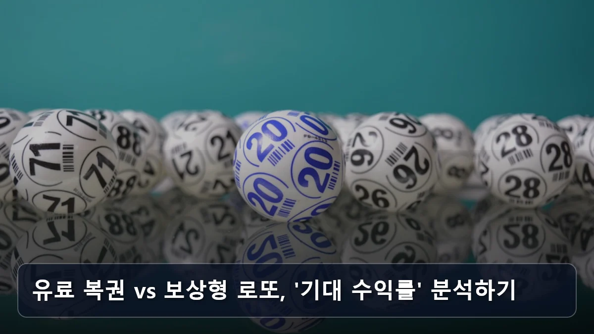 유료 복권 vs 보상형 로또, '기대 수익률' 분석하기 관련 이미지